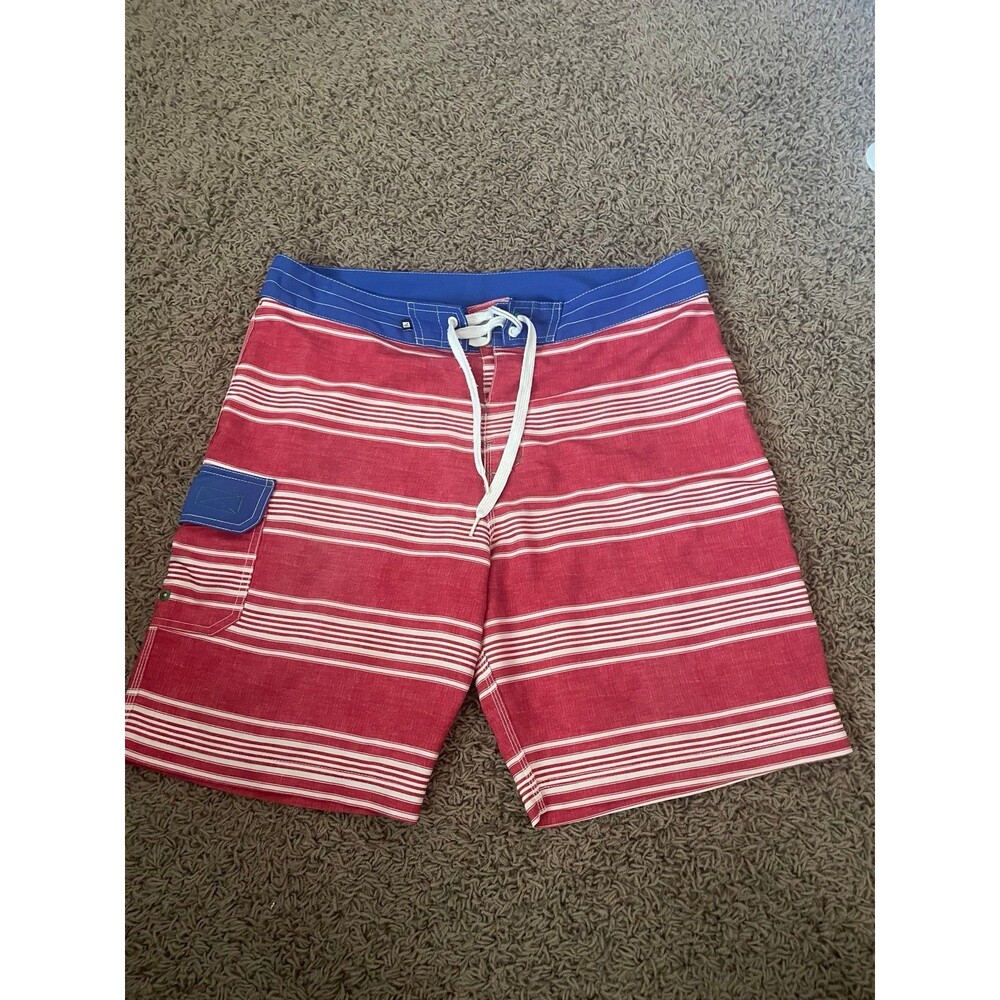 Sperry Top-Sider Size 34 Men's Multicolor Striped Swim Trunks Board Shorts